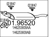 01.96520 Zadní tlumič výfuku MTS