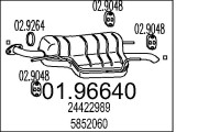 01.96640 Zadní tlumič výfuku MTS