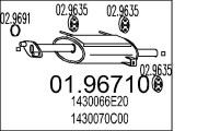 01.96710 Zadní tlumič výfuku MTS