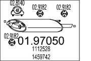 01.97050 Zadní tlumič výfuku MTS