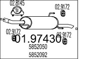 01.97430 Zadní tlumič výfuku MTS