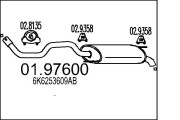 01.97600 Zadní tlumič výfuku MTS