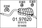 01.97620 Zadní tlumič výfuku MTS