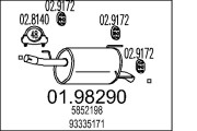 01.98290 Zadní tlumič výfuku MTS