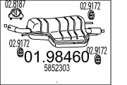 01.98460 Zadní tlumič výfuku MTS