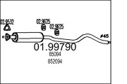 01.99790 Střední tlumič výfuku MTS