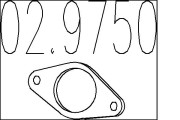 02.9750 Těsnění, výfuková trubka MTS