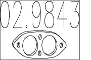 02.9843 Těsnění, výfuková trubka MTS