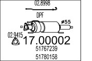 17.00002 Filtr pevnych castic, vyfukovy system MTS