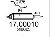 17.00010 Filtr pevnych castic, vyfukovy system MTS