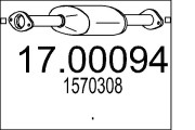 17.00094 Filtr pevnych castic, vyfukovy system MTS