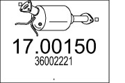 17.00150 Filtr pevnych castic, vyfukovy system MTS