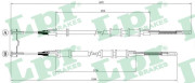 C0559B Tažné lanko, parkovací brzda LPR