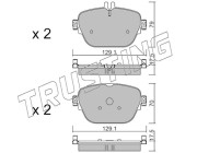 1138.0 Sada brzdových destiček, kotoučová brzda TRUSTING