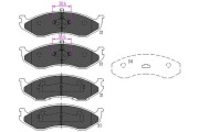 BP-4017 Sada brzdových destiček, kotoučová brzda KAVO PARTS