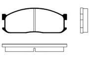 BP-4506 Sada brzdových destiček, kotoučová brzda KAVO PARTS