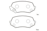 BP-5557 Sada brzdových destiček, kotoučová brzda KAVO PARTS