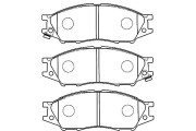 BP-6597 Sada brzdových destiček, kotoučová brzda KAVO PARTS