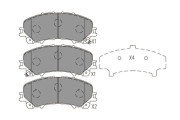 BP-6636 Sada brzdových destiček, kotoučová brzda KAVO PARTS