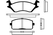 BP-9002 Sada brzdových destiček, kotoučová brzda KAVO PARTS