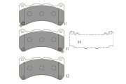 BP-9157 Sada brzdových destiček, kotoučová brzda KAVO PARTS