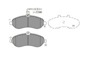 BP-9162 Sada brzdových destiček, kotoučová brzda KAVO PARTS