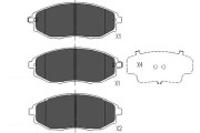 KBP-1011 Sada brzdových destiček, kotoučová brzda KAVO PARTS