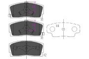 KBP-1501 Sada brzdových destiček, kotoučová brzda KAVO PARTS