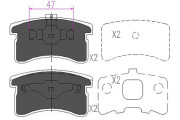 KBP-1506 Sada brzdových destiček, kotoučová brzda KAVO PARTS