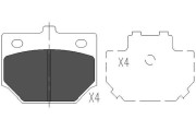 KBP-1509 Sada brzdových destiček, kotoučová brzda KAVO PARTS