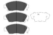 KBP-2003 Sada brzdových destiček, kotoučová brzda KAVO PARTS