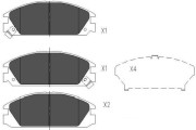 KBP-2020 Sada brzdových destiček, kotoučová brzda KAVO PARTS