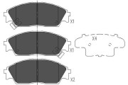 KBP-2022 Sada brzdových destiček, kotoučová brzda KAVO PARTS