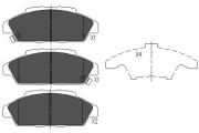 KBP-2025 Sada brzdových destiček, kotoučová brzda KAVO PARTS