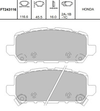 KBP-2065 Sada brzdových destiček, kotoučová brzda KAVO PARTS