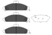 KBP-3011 Sada brzdových destiček, kotoučová brzda KAVO PARTS