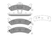 KBP-3043 Sada brzdových destiček, kotoučová brzda KAVO PARTS