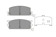 KBP-3518 Sada brzdových destiček, kotoučová brzda KAVO PARTS