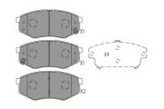 KBP-4025 Sada brzdových destiček, kotoučová brzda KAVO PARTS