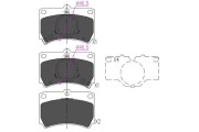 KBP-4517 Sada brzdových destiček, kotoučová brzda KAVO PARTS