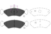 KBP-4533 Sada brzdových destiček, kotoučová brzda KAVO PARTS