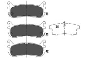 KBP-4539 Sada brzdových destiček, kotoučová brzda KAVO PARTS