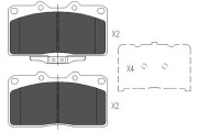 KBP-5529 Sada brzdových destiček, kotoučová brzda KAVO PARTS