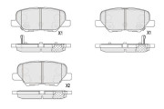 KBP-5551 Sada brzdových destiček, kotoučová brzda KAVO PARTS