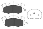 KBP-8017 Sada brzdových destiček, kotoučová brzda KAVO PARTS