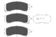 KBP-8513 Sada brzdových destiček, kotoučová brzda KAVO PARTS