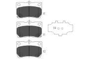 KBP-9083 Sada brzdových destiček, kotoučová brzda KAVO PARTS