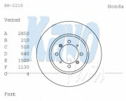 BR-2218 Brzdový kotouč KAVO PARTS