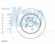 BR-9446 Brzdový kotouč KAVO PARTS