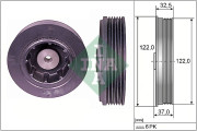 544 0084 10 Řemenice, klikový hřídel INA